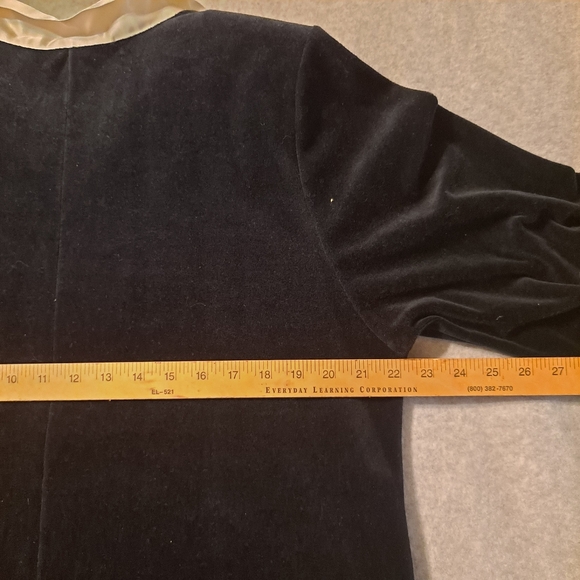 Vtg LUCIE ANN 1970's Mod Lounge Wear Maxi Dress Velour Pockets Oversized - Picture 6 of 11